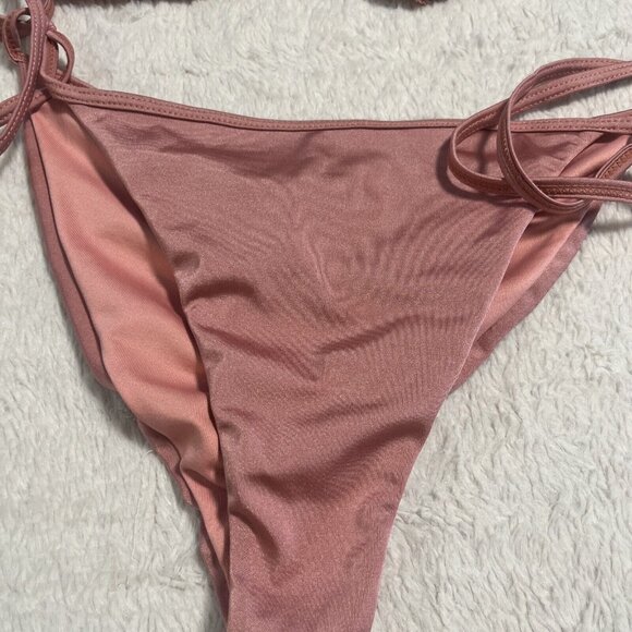 DOB Bacha Coral Bikini Peach Pink Rose Coral Size Large - Picture 3 of 7